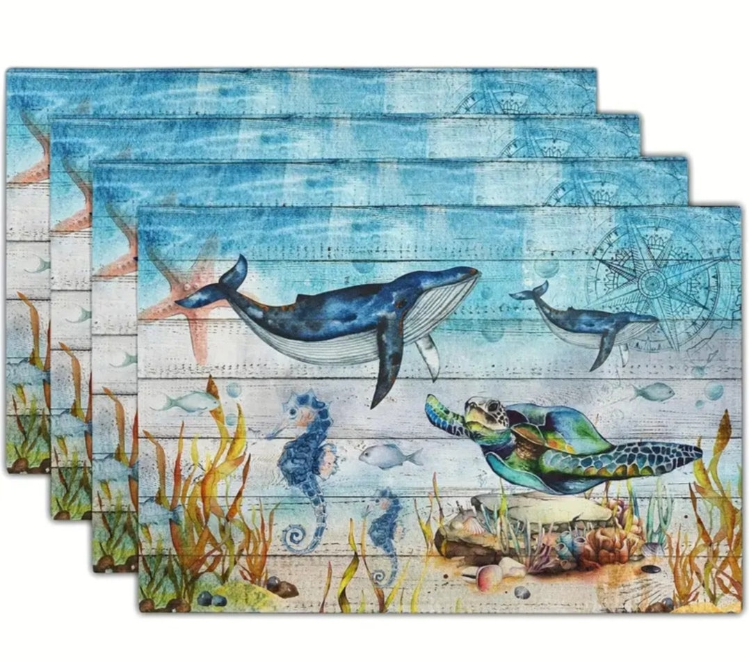 Shark print placemats set