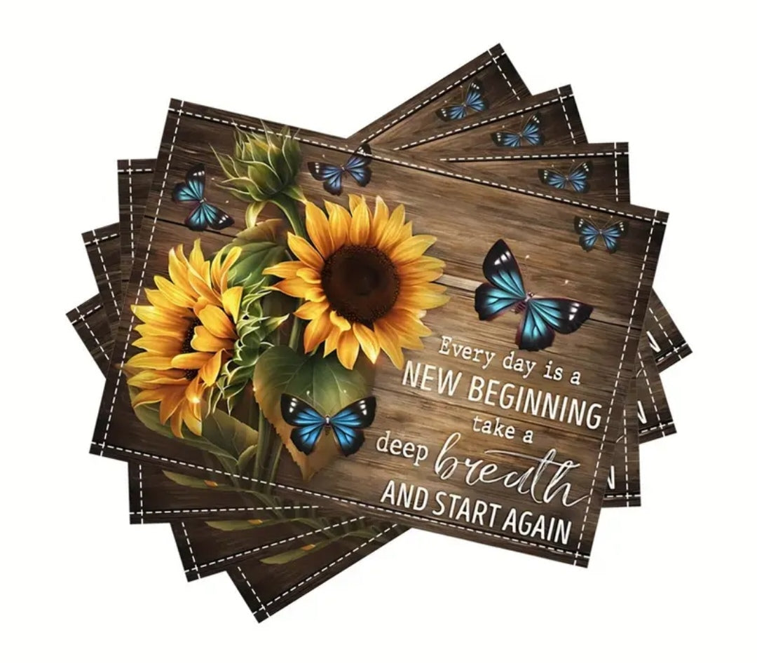 Sunflower placemat set