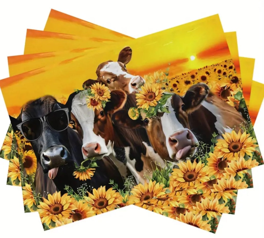 Sunflower placemat set