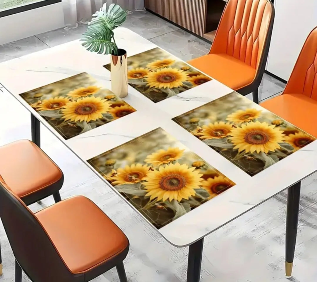 Sunflower placemat set