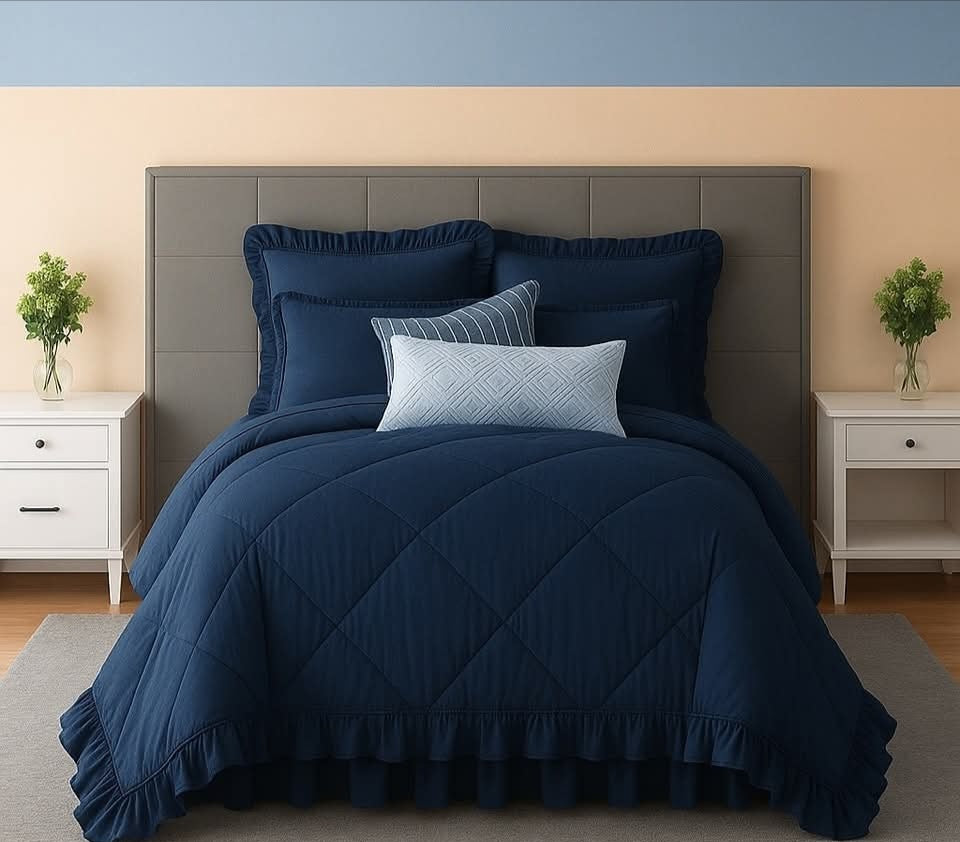 Frilled comforter