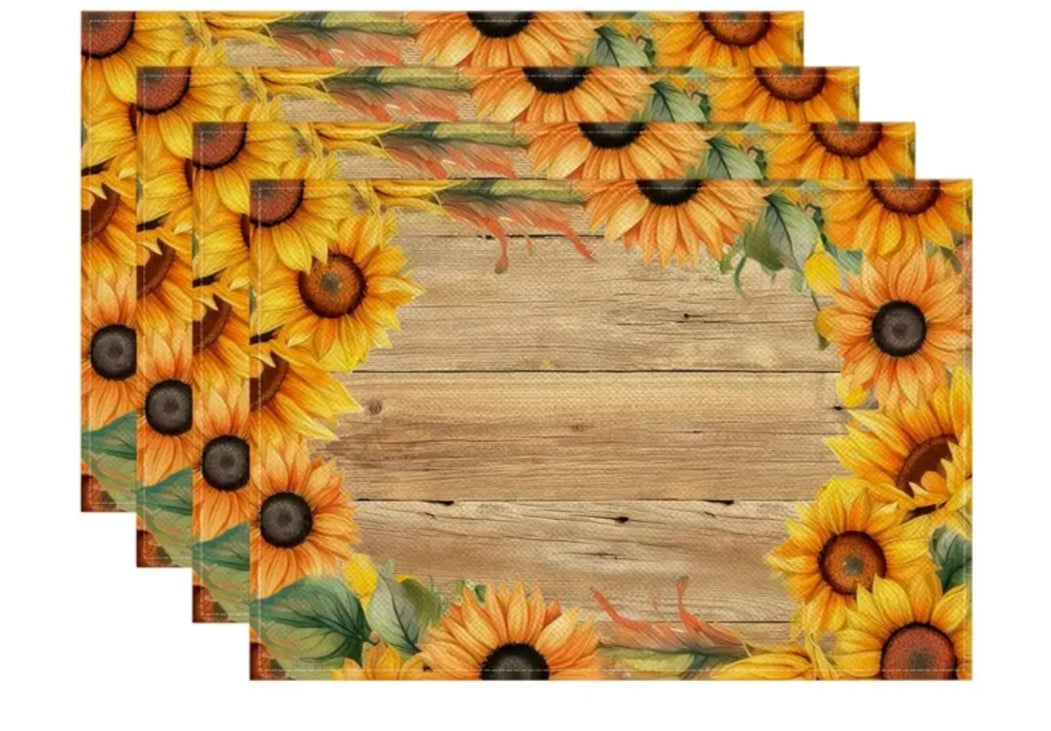 Sunflower placemat set