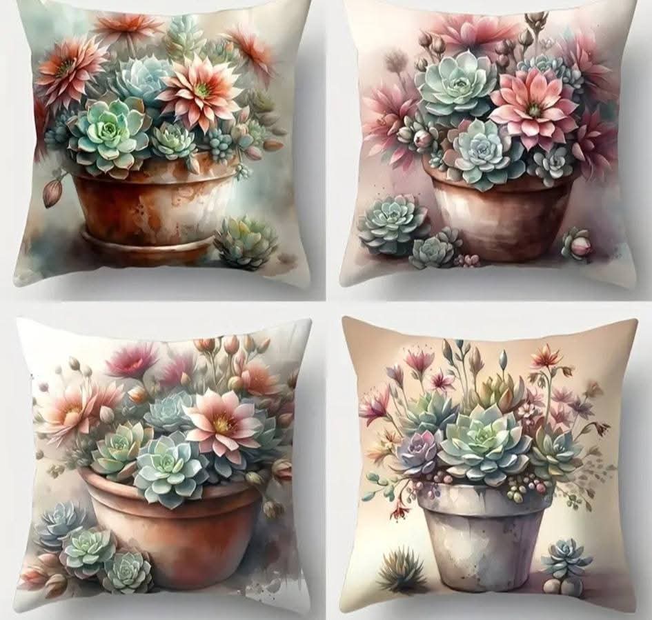 4pce cushion covers 45x45cm each