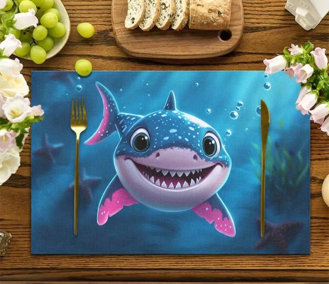 Shark print placemats set