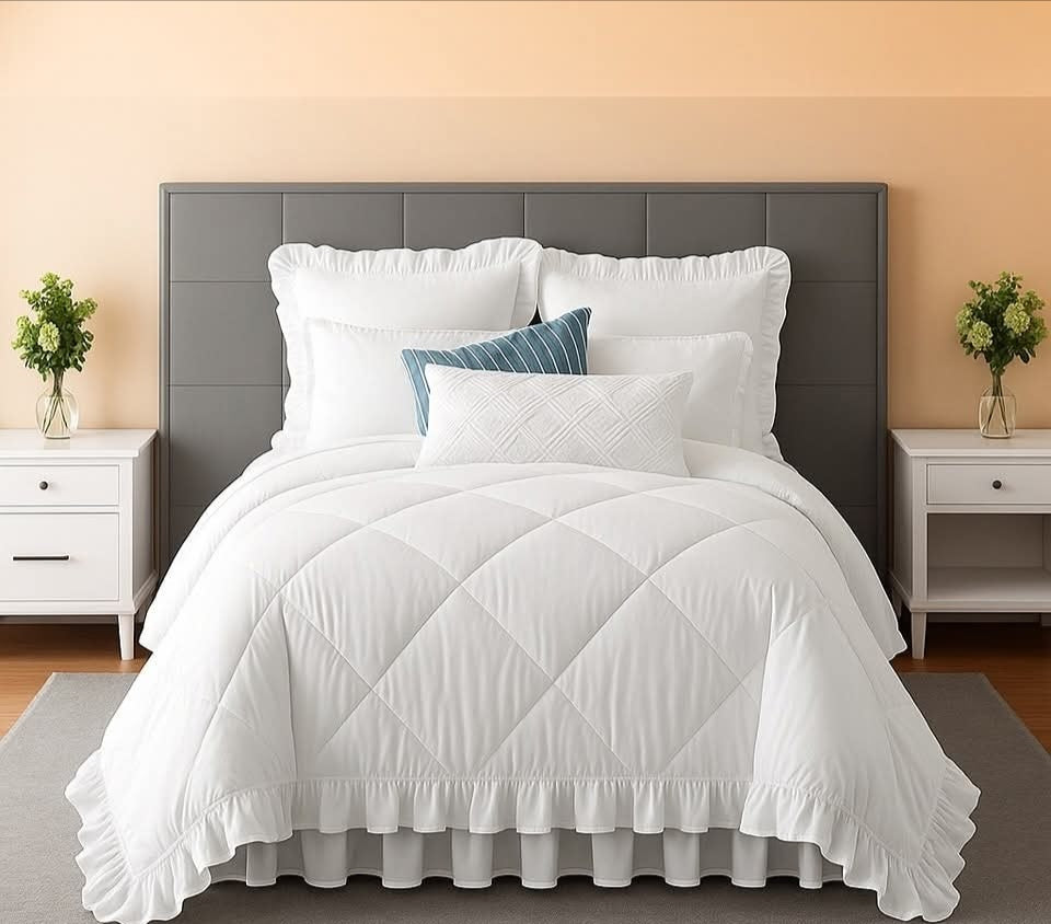 Frilled comforter