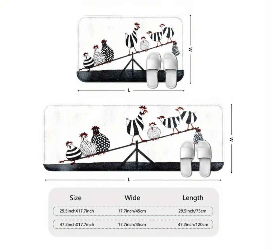 2pce Chicken kitchen mats