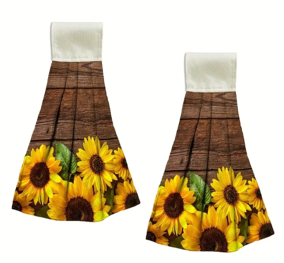 Sunflower kitchen towel set