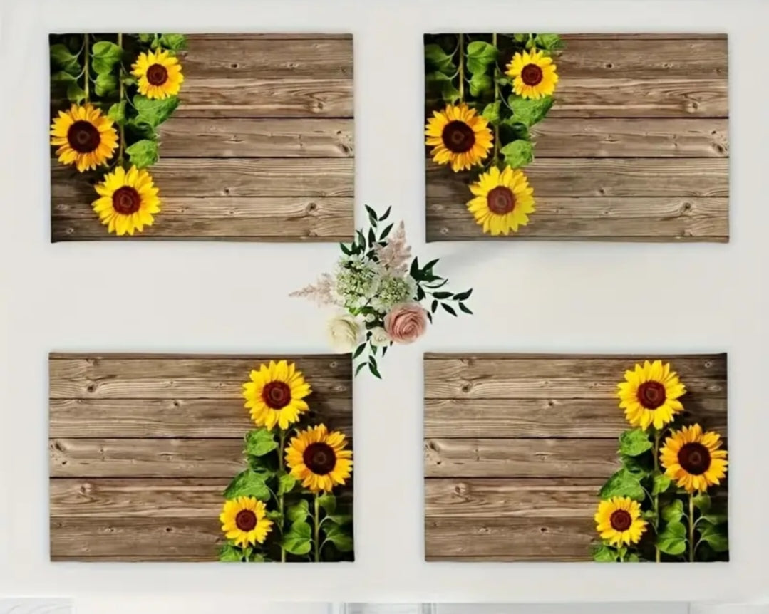 Sunflower placemat set