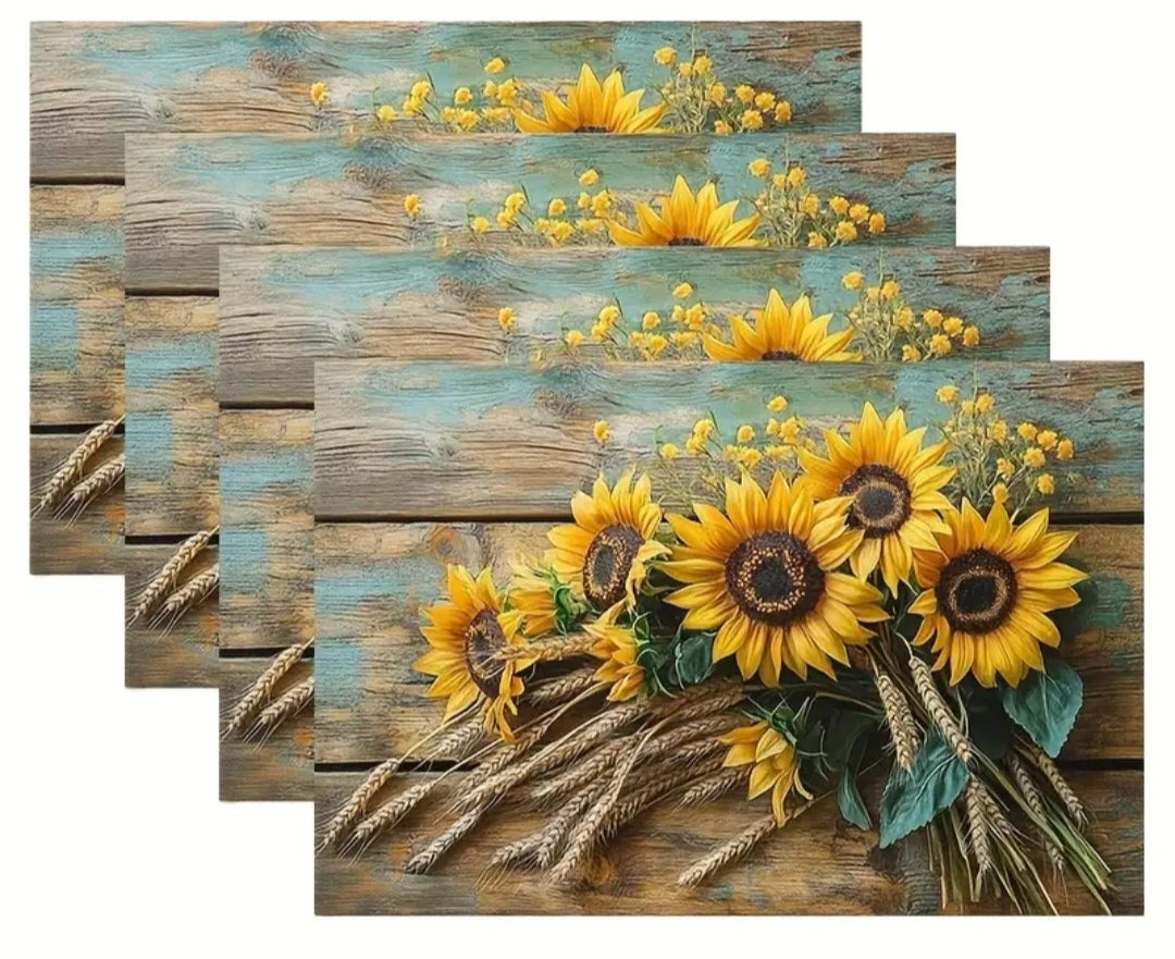 Sunflower placemat set