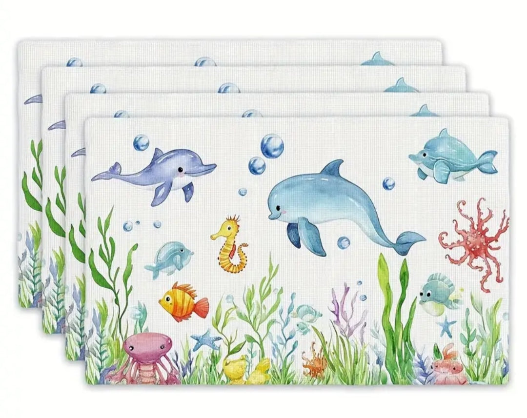 Shark print placemats set