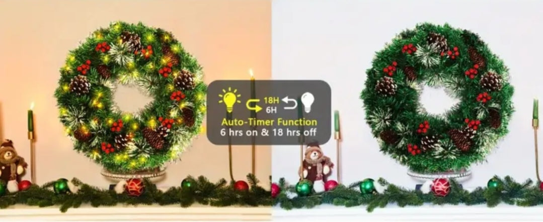 50cm Wreath with lights