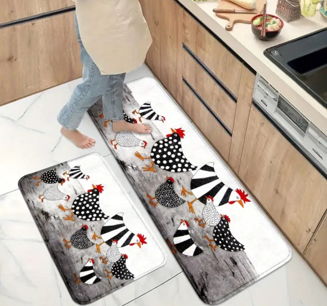 2pce Chicken kitchen mats