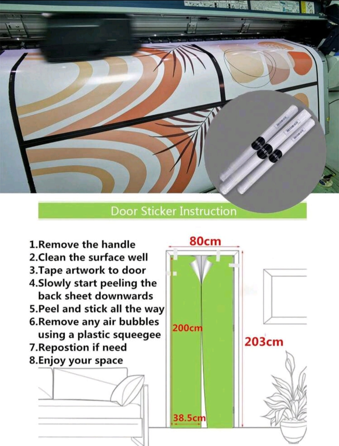 PVC door decor