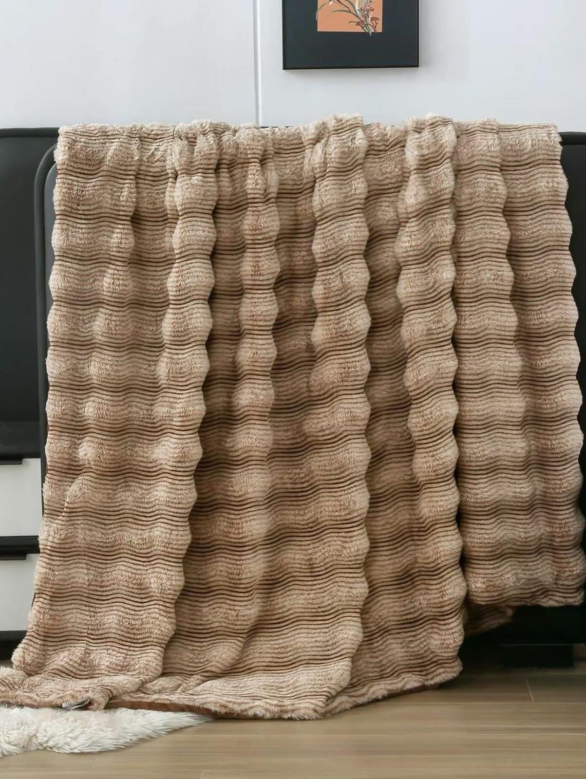 Cashmere Rabbit Fur Fleece Blanket – Queen Size (200 x 230 cm)