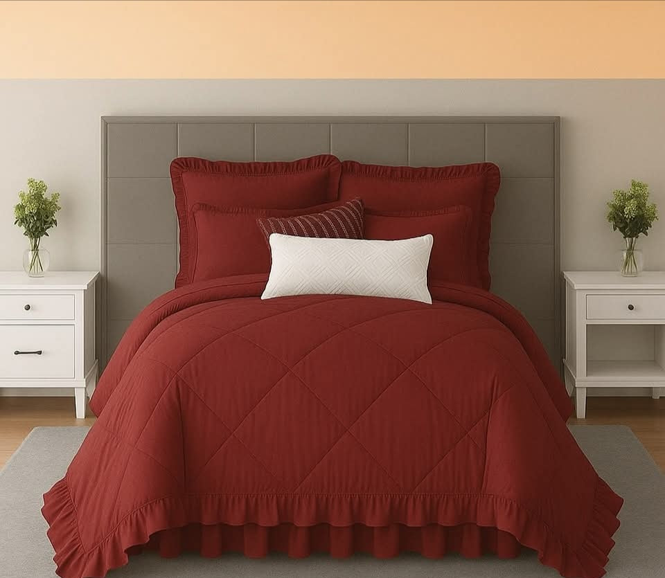 Frilled comforter