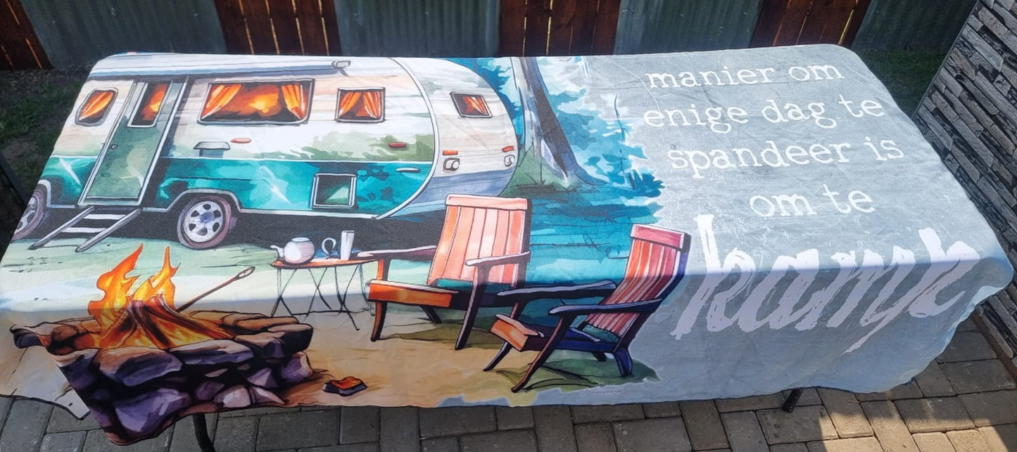 Camping Therapy Tablecloth – Mini Mat 1.4 x 2m Outdoor Camping Design