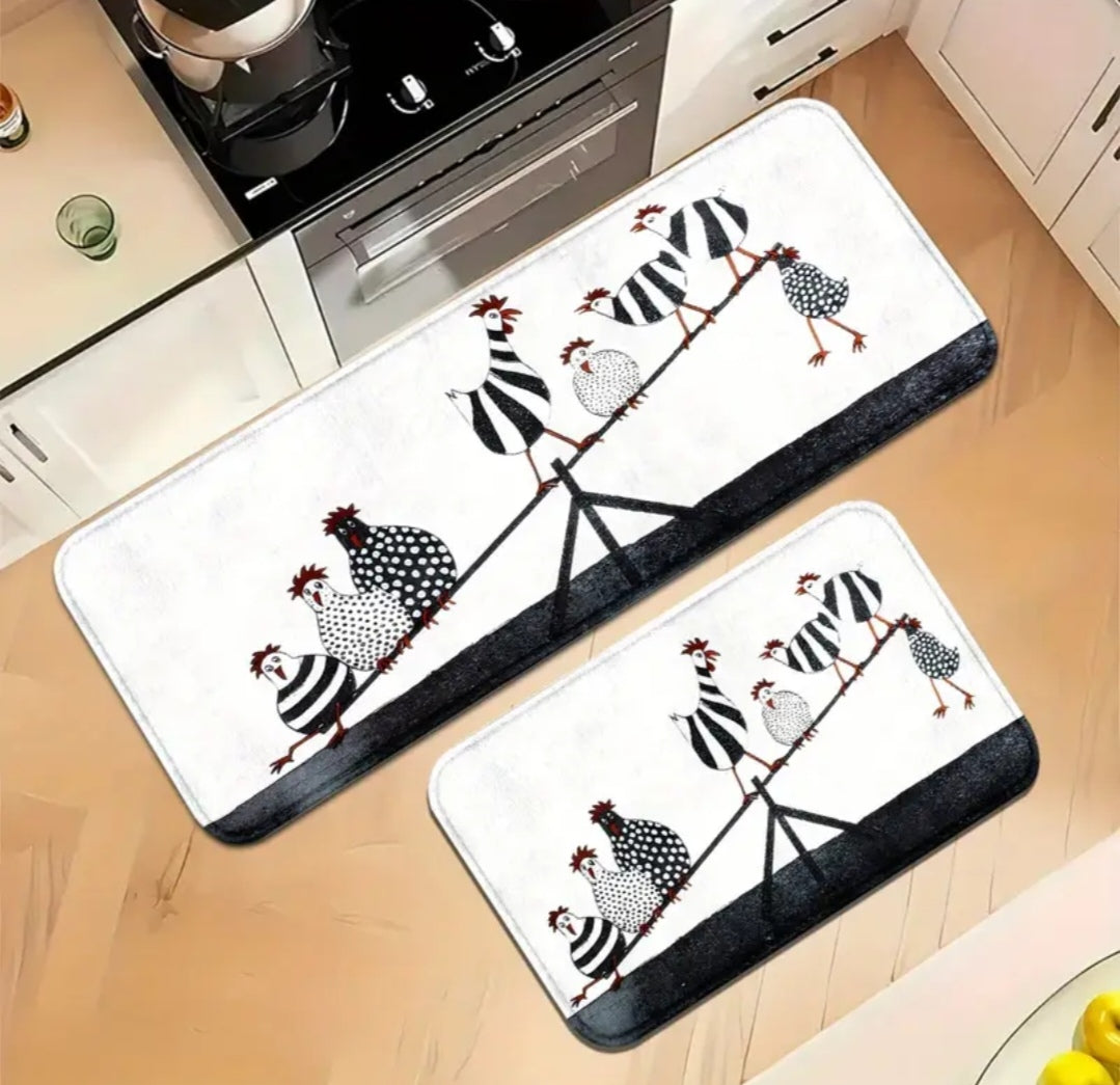 2pce Chicken kitchen mats
