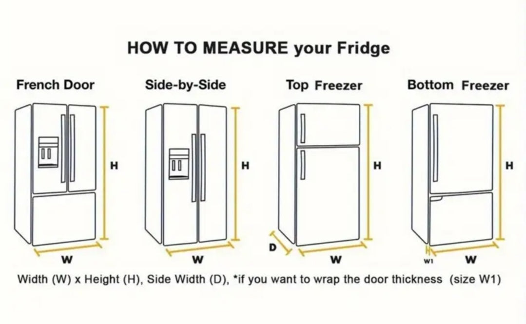Side by side fridge wrap