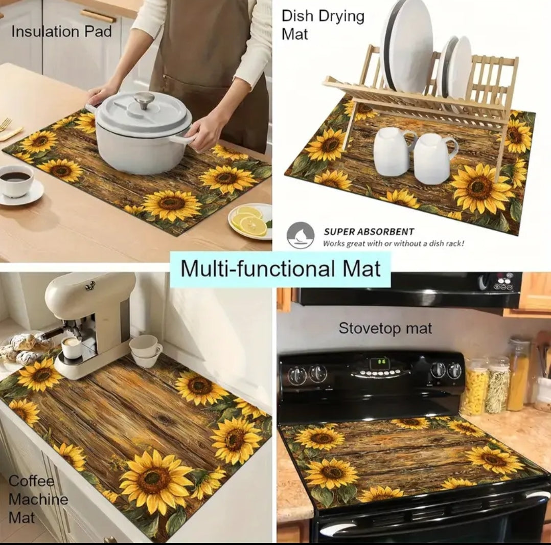 Sunflower drying mat