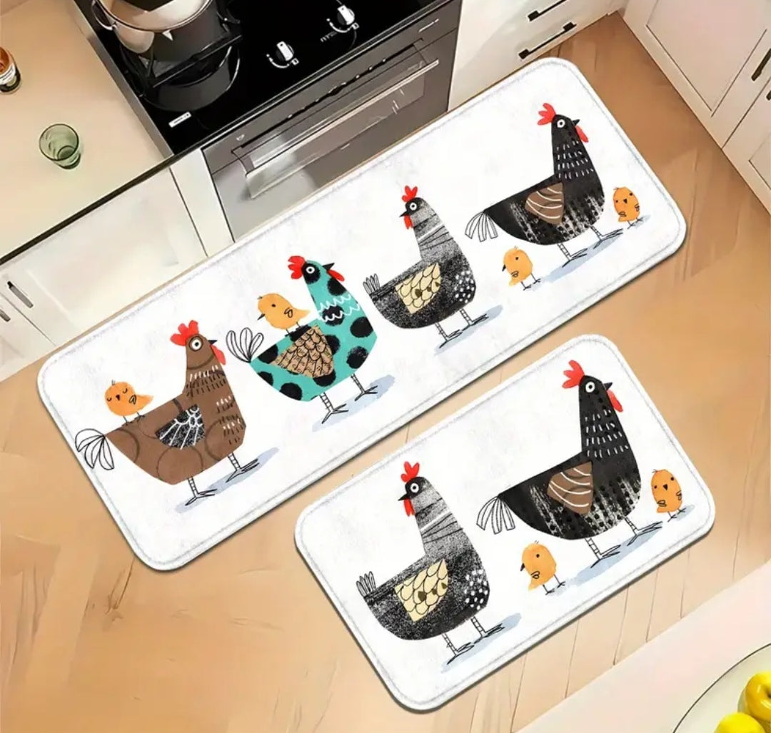 2pce Chicken kitchen mats