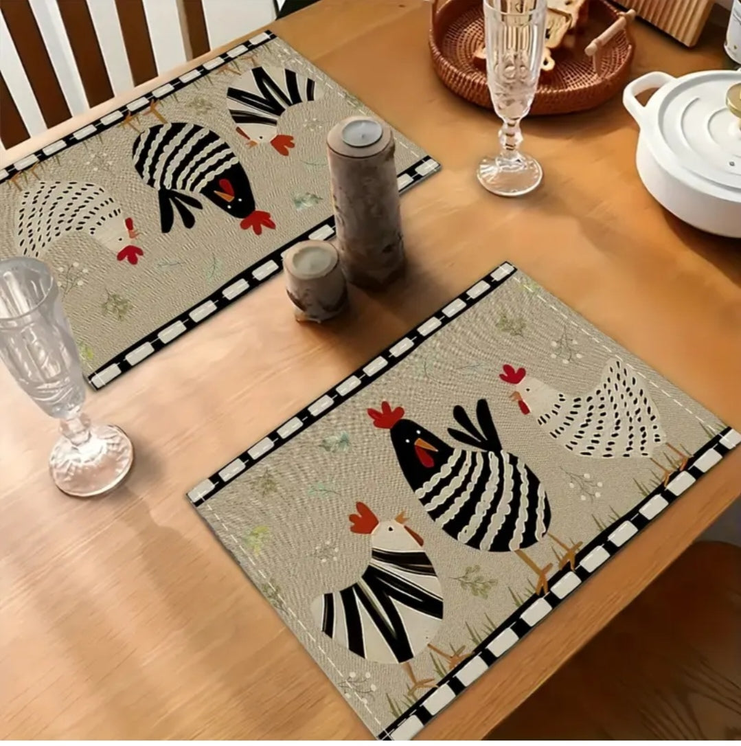 4pce placemats chicken