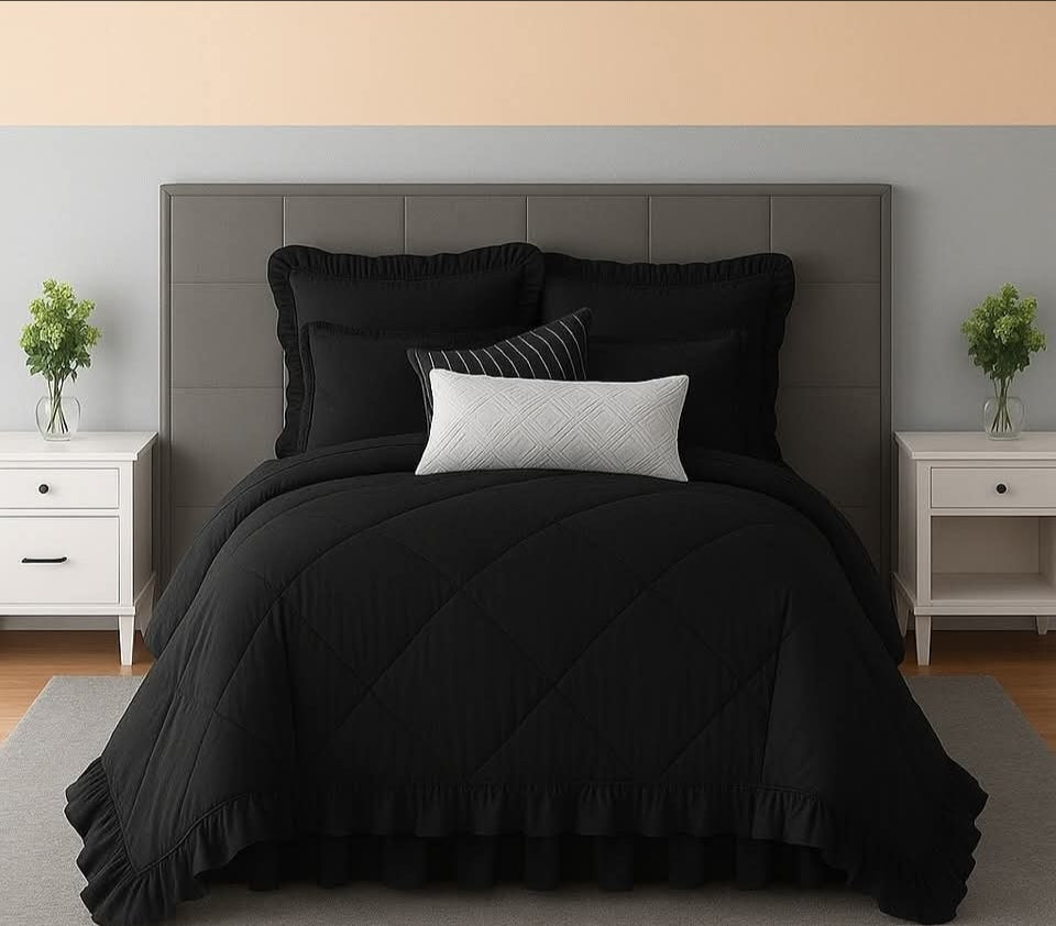 Frilled comforter