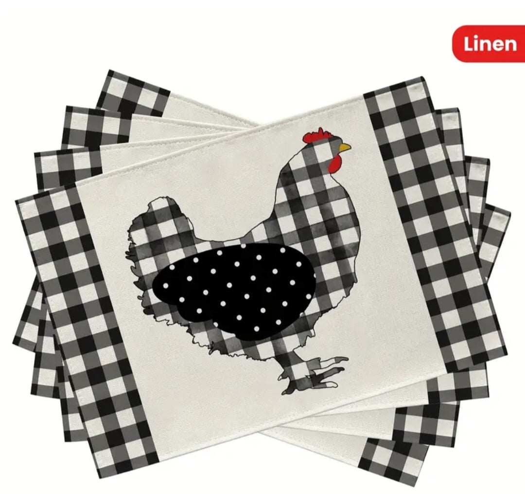 4pce placemats chicken
