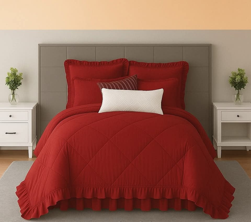 Frilled comforter
