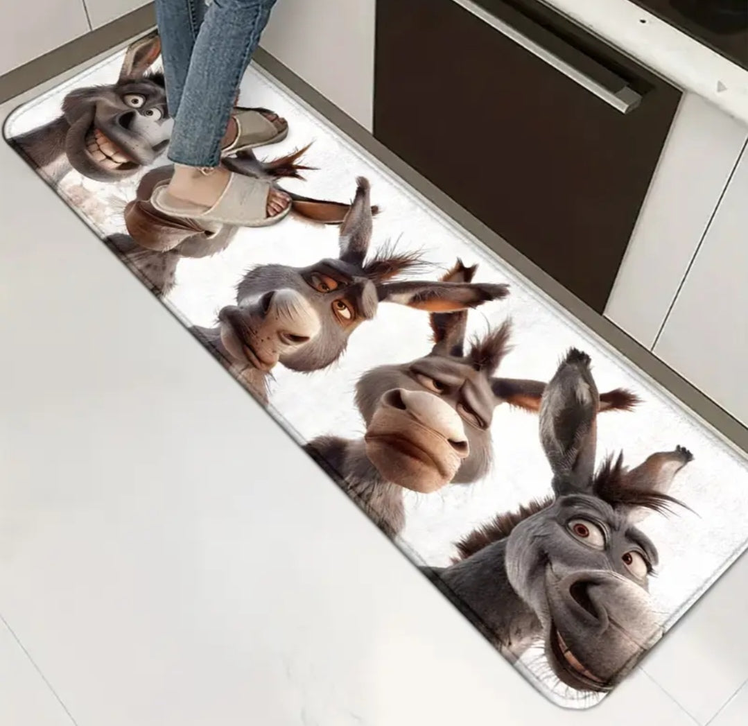 Donkey print 2pce kitchen mats