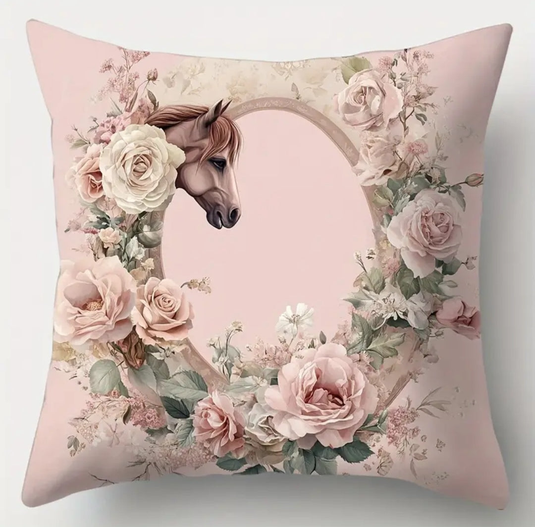 Printed horse cushion covers