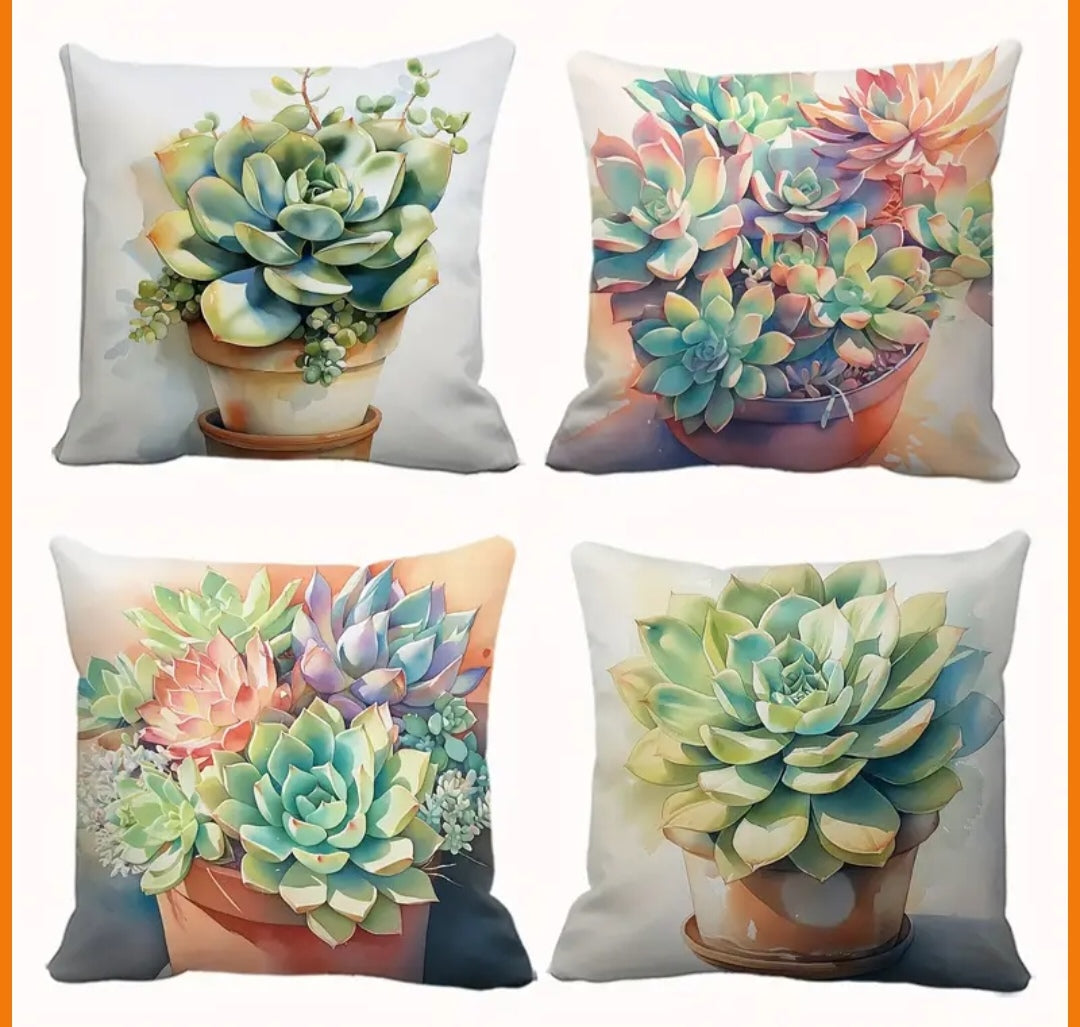 4pce cushion covers 45x45cm each