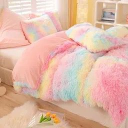 Fluffy bedding set