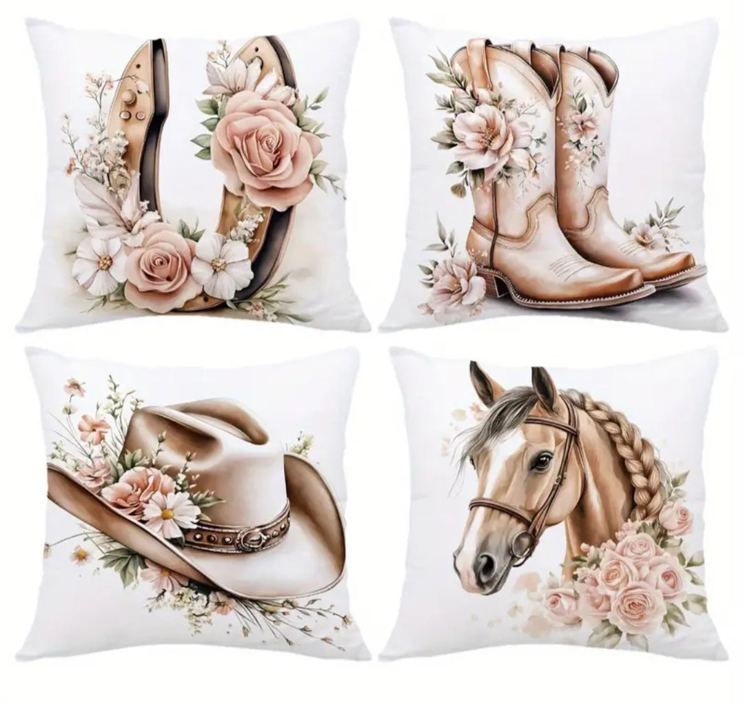 Printed horse cushion covers