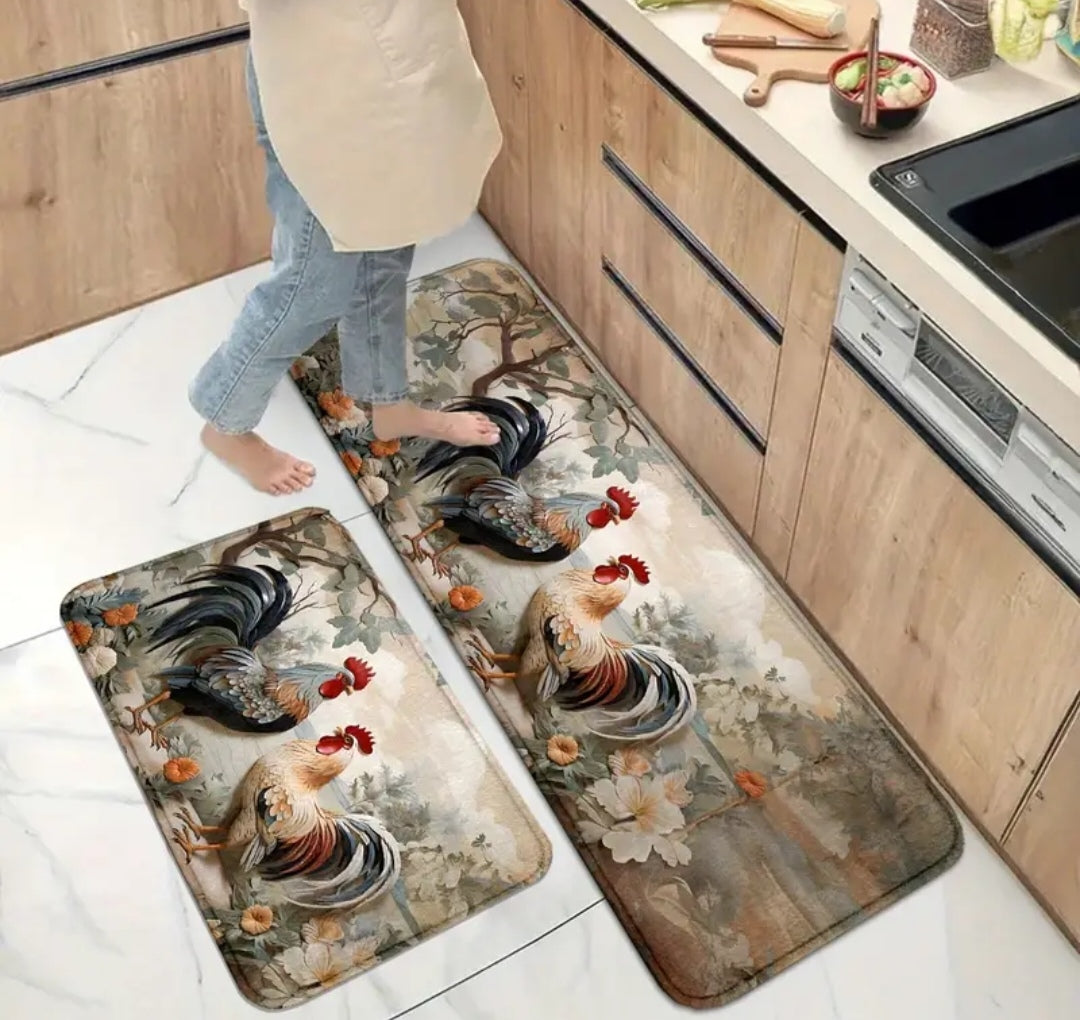2pce Chicken kitchen mats