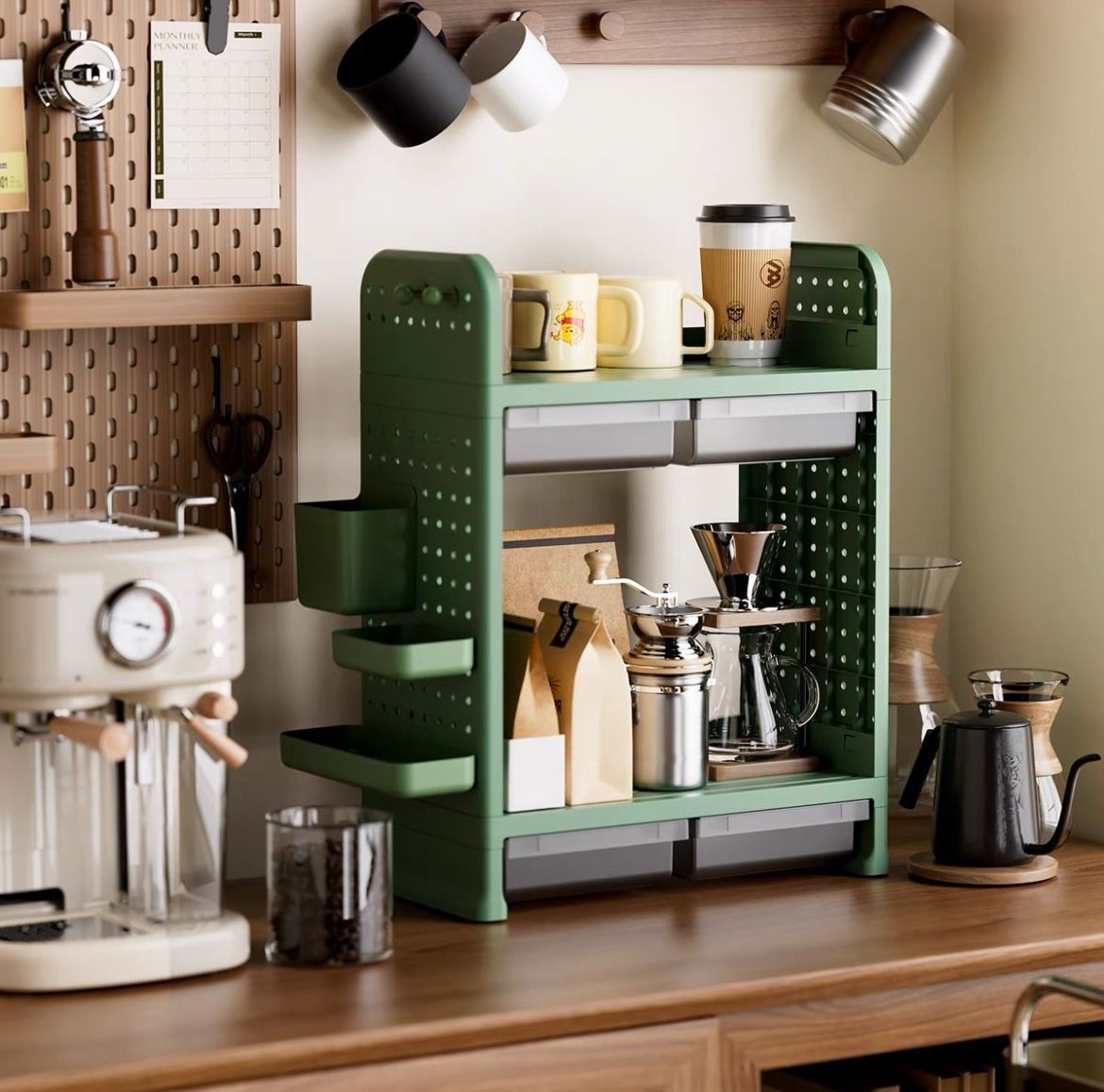 Double-Layer Table-Shelf Countertop Organizer