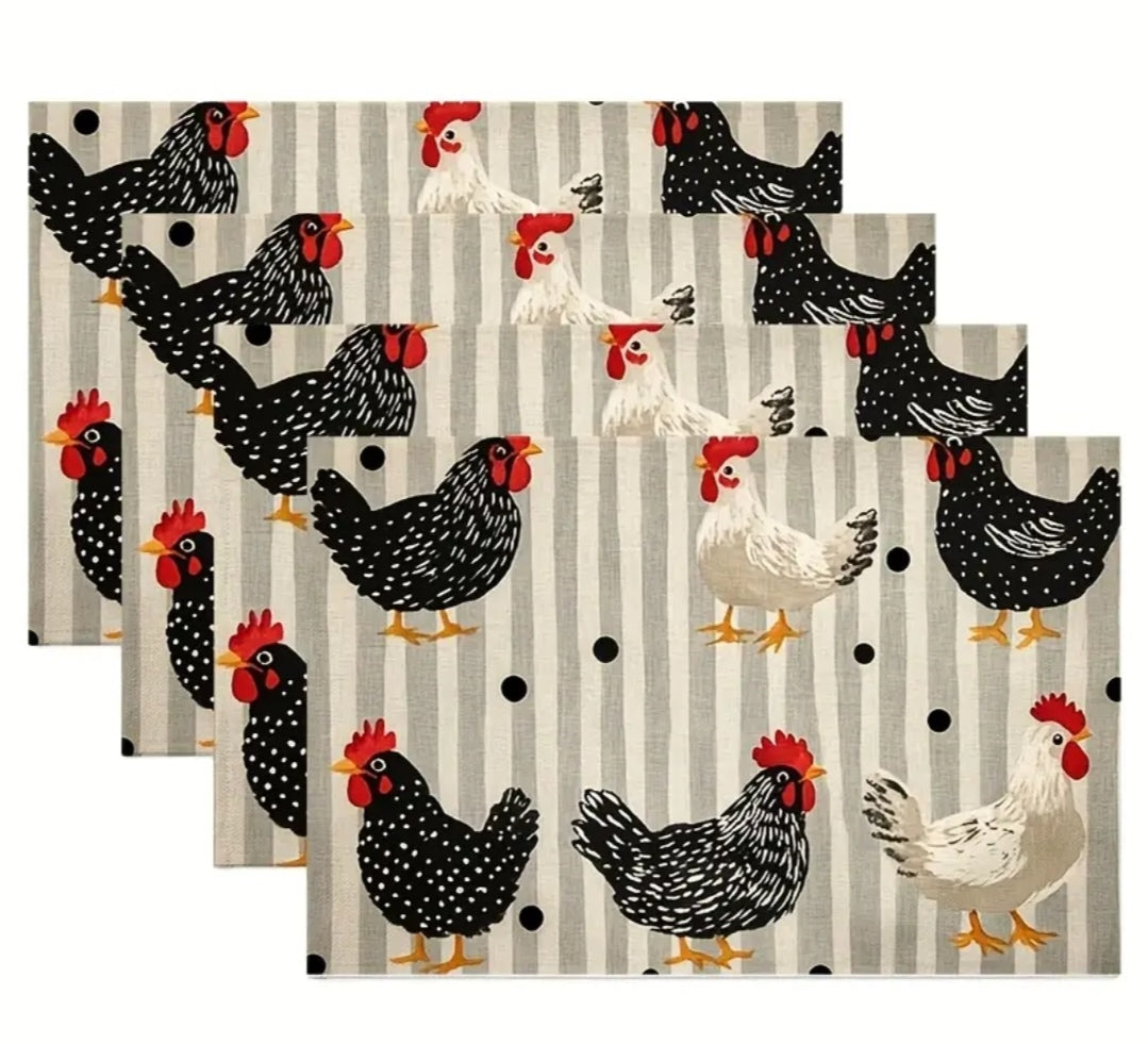 4pce placemats chicken