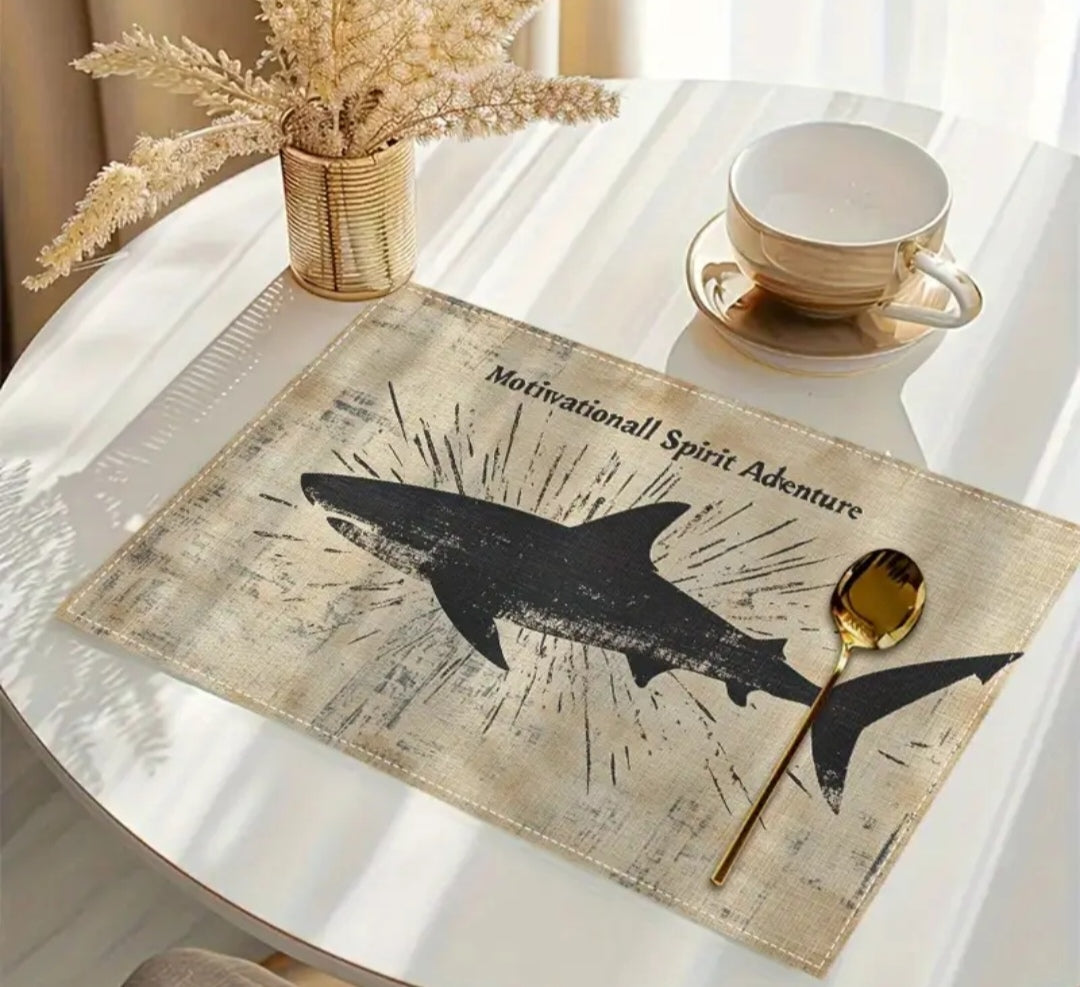 Shark print placemats set