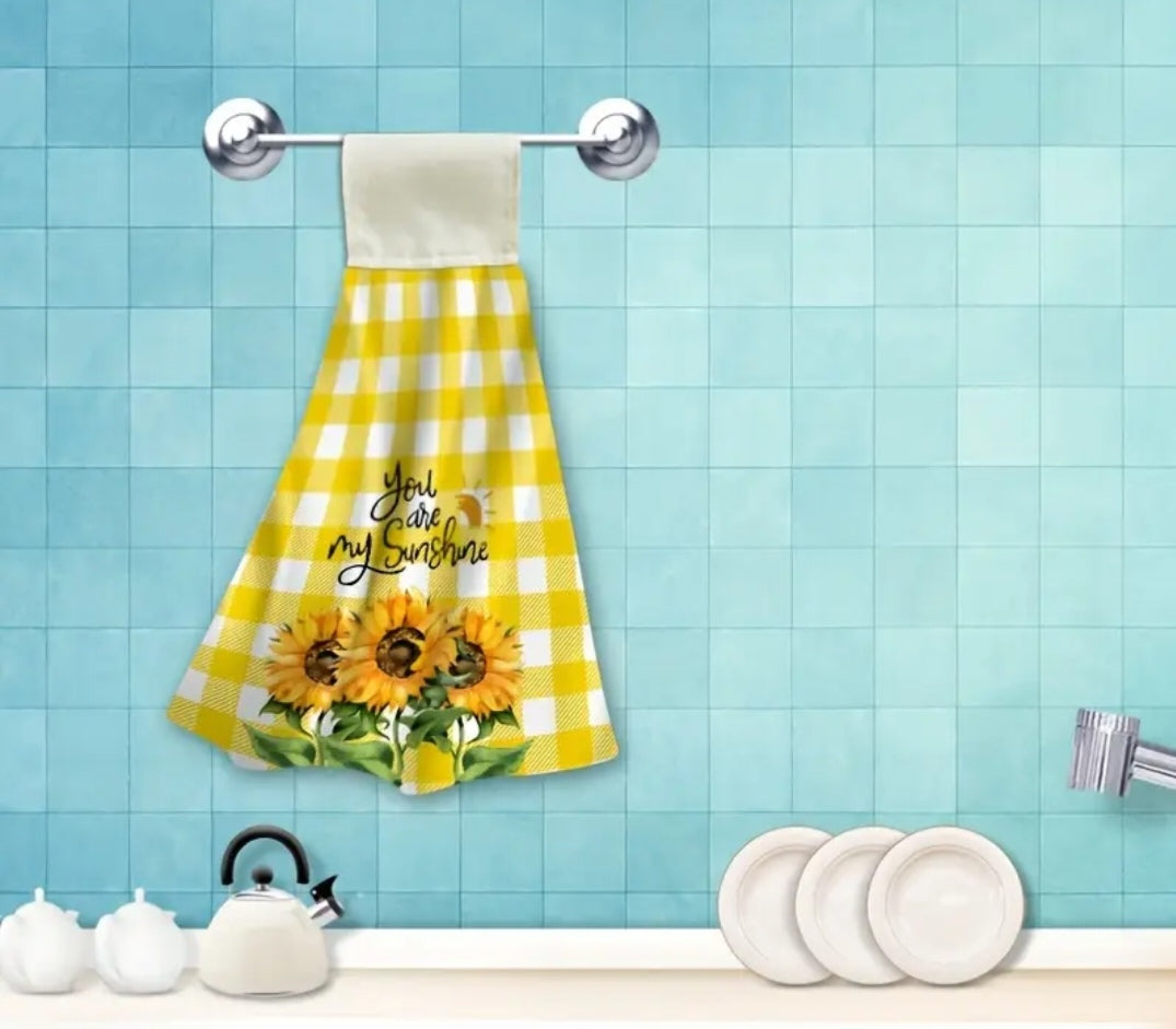Sunflower kitchen towel set