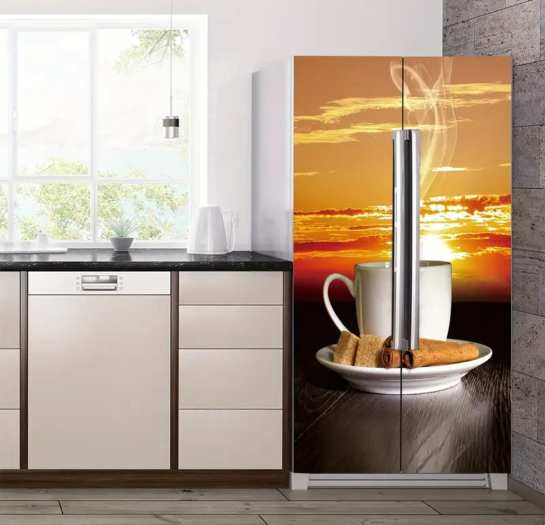 Side by side fridge wrap