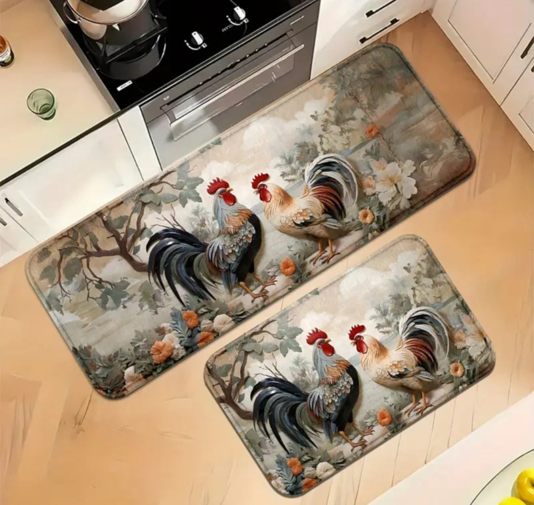2pce Chicken kitchen mats