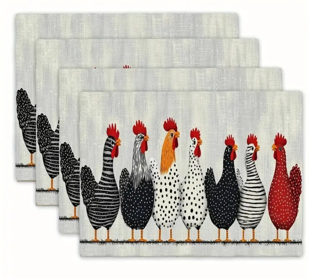 4pce placemats chicken