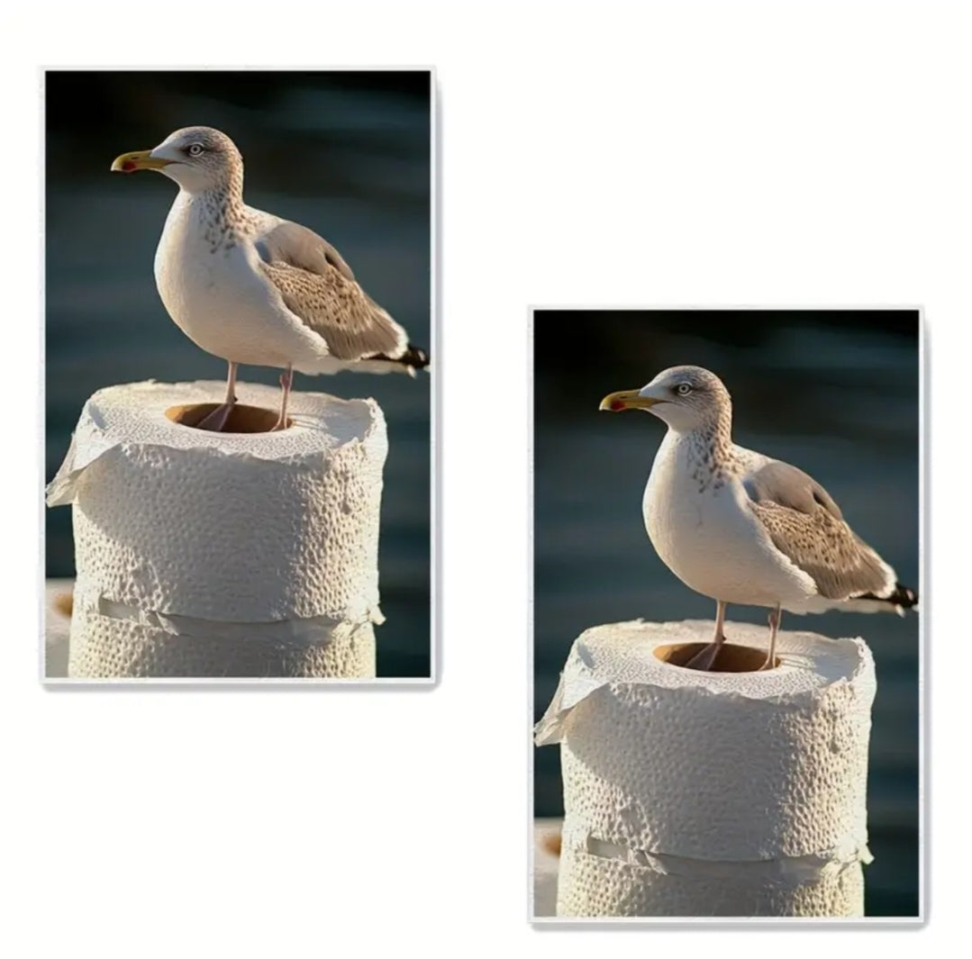 2Pce seagull print kitchen towels