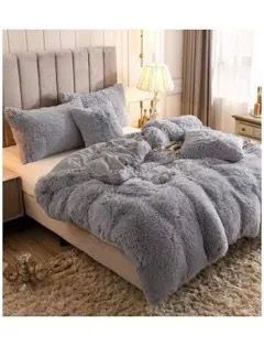 Fluffy bedding set