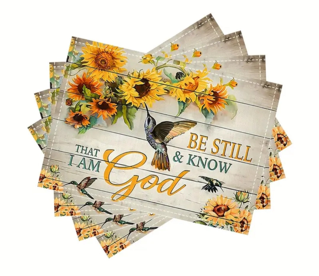 Sunflower placemat set