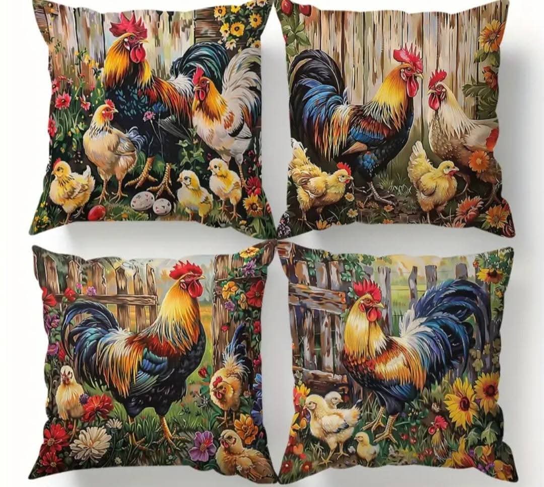 4pce cushion covers 45x45cm each