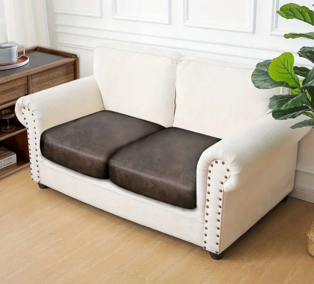 Brown stretchable sofa cushion covers