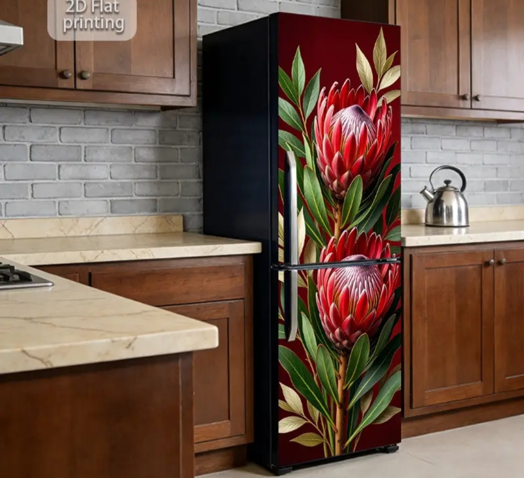 Premium Flower Fridge Door Wrap Collection