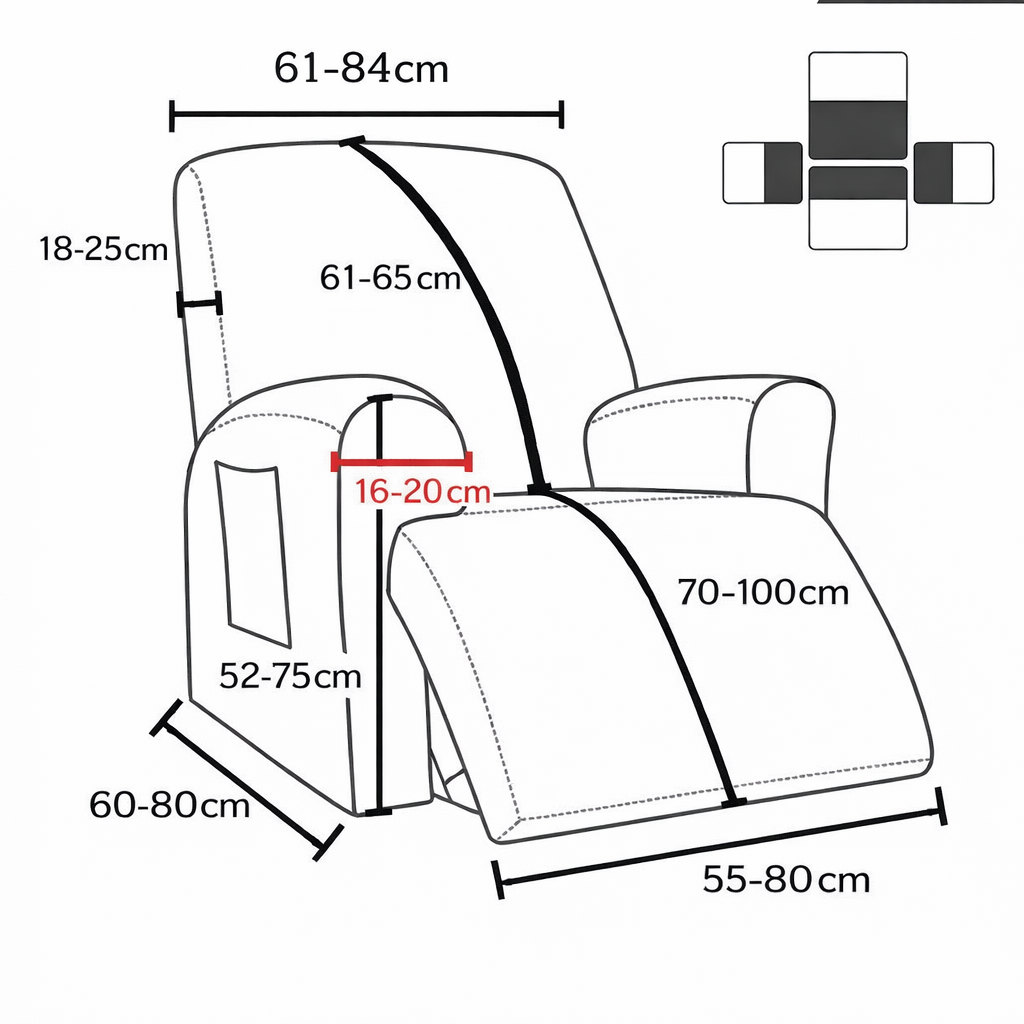Universal Recliner Chair Cover – Stretch Fit, Full Protection (Available in 6 Colours)