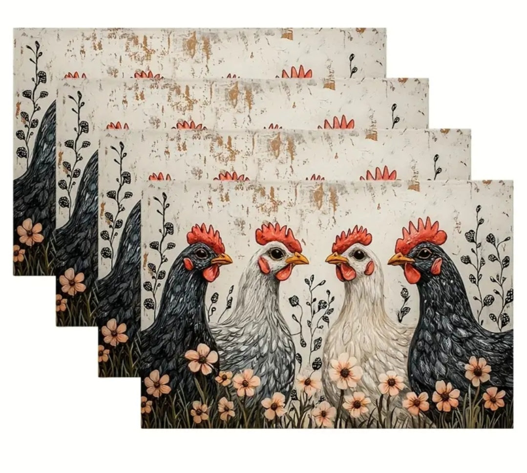 4pce placemats chicken