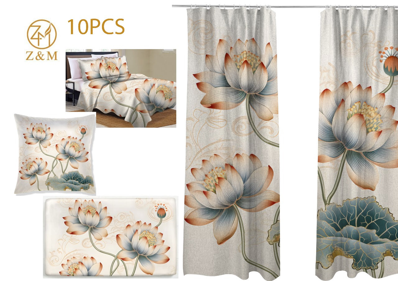 10 pcs Bedspread set